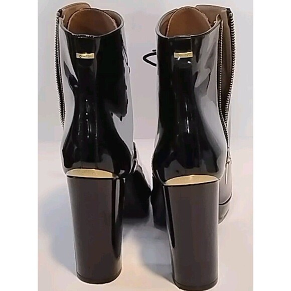 Calvin Klein Women's Black Patent Leather Platform Ankle Boots - Size 11 - Picture 6 of 10